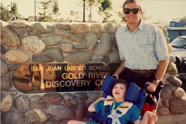 Andrew and Drew Perry at the Gold River Discovery Center